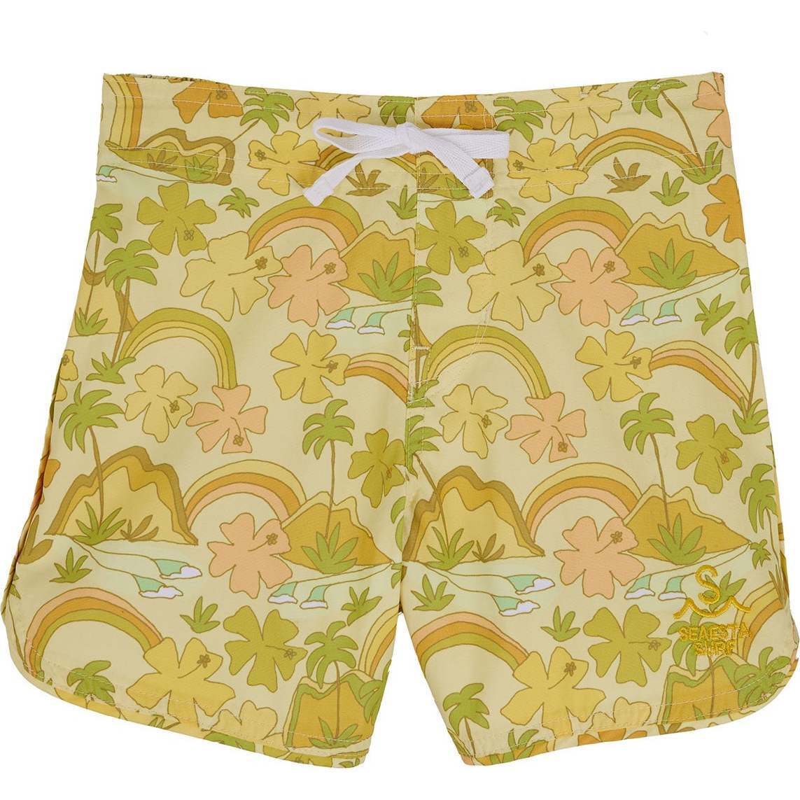 Seaesta Surf x Surfy Birdy Boardshorts, Hibiscus - Swim Trunks - 1