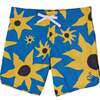 Seaesta Scallop Retro Flare Boardshort, Sun Daze Yellow - Swim Trunks - 1 - thumbnail