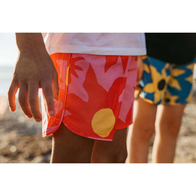 Seaesta Scallop Retro Flare Boardshort, Sun Daze Red - Swim Trunks - 2