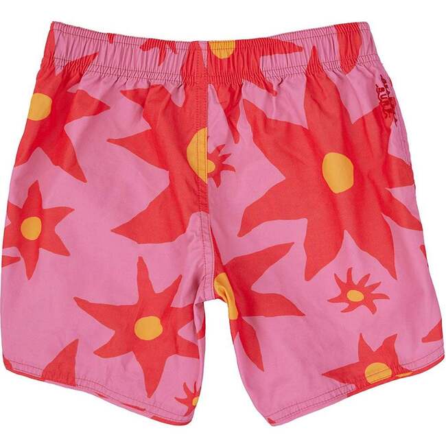 Seaesta Scallop Retro Flare Boardshort, Sun Daze Red - Swim Trunks - 3