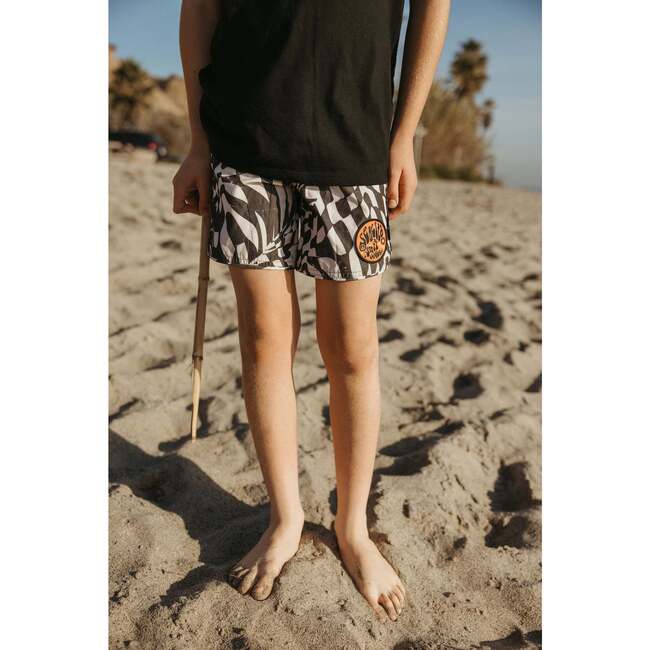 Seaesta Scallop Retro Flare Boardshort, Hazy Daze Swirl - Swim Trunks - 2