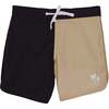 Color Block Boardshorts, Sand - Swim Trunks - 1 - thumbnail