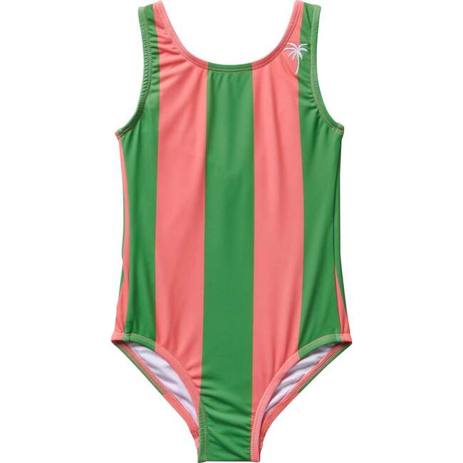 Retro Stripe Swimsuit, Watermelon