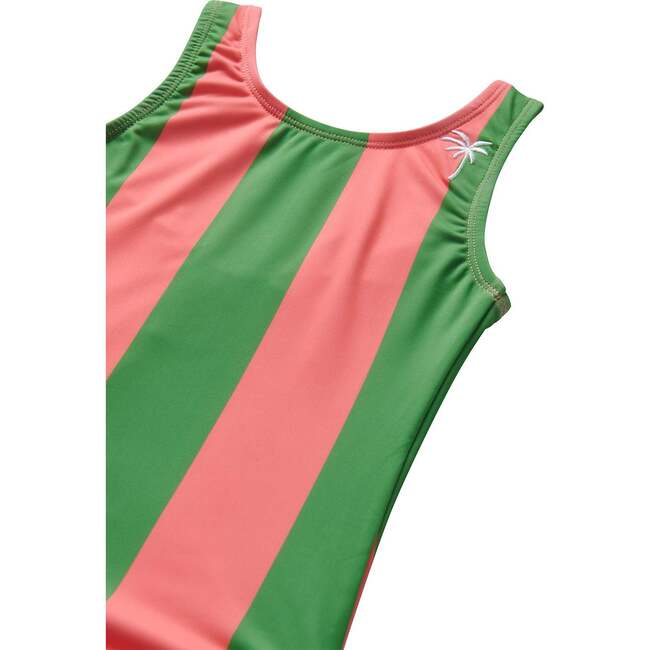 Retro Stripe Swimsuit, Watermelon - One Pieces - 4