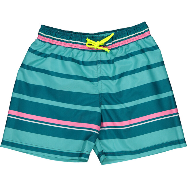 Stripes Classic Swim Shorts, Teal