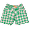 Squares Classic Swim Shorts, Pink & Green - Swim Trunks - 1 - thumbnail