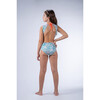 Spots Mini Ruffle Waist Triquini, Green & Multicolors - One Pieces - 4