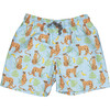 Mr. Leopard Pattern Classic Swim Shorts, Multicolors - Swim Trunks - 1 - thumbnail