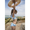 Ruffle Top & Bottom Bikini, Aqua - Two Pieces - 6