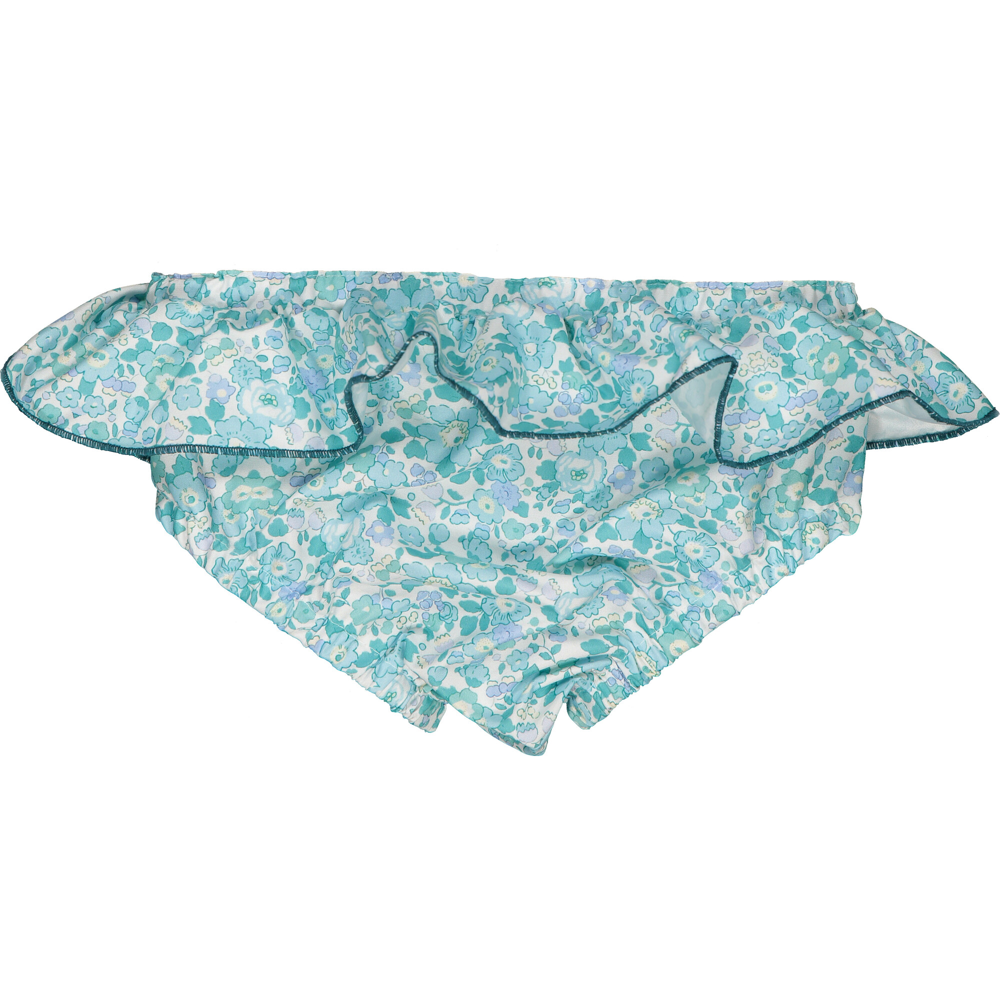 Patterned Bikini Bottom, Aqua - Two Pieces - 1