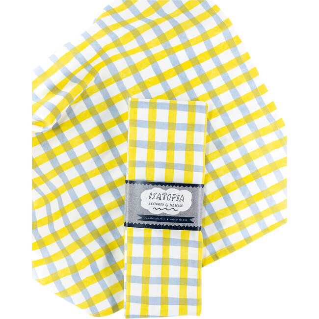 Picnic Yellow & Blue Tea Towel