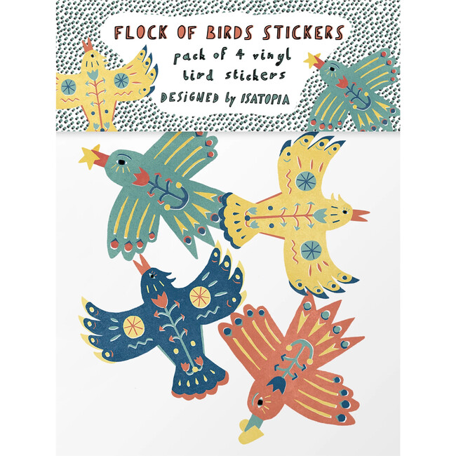 Flock of Bird Stickers, Pack of 4