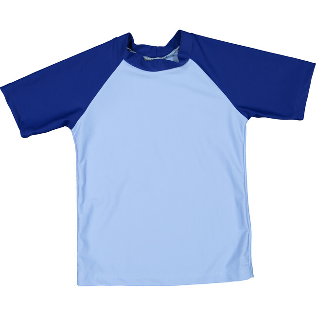 Mono-Tone Rash T-Shirt, Light Blue & Royal Blue