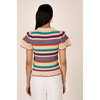 Women's Lettie Crochet Short Sleeve Crew Neck, Multicolors - Blouses - 3