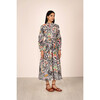 Women's Daffodil Folk Lace Print Buttoned Dress, Multicolors - Dresses - 2