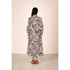 Women's Daffodil Folk Lace Print Buttoned Dress, Multicolors - Dresses - 4