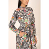 Women's Daffodil Folk Lace Print Buttoned Dress, Multicolors - Dresses - 6