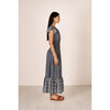 Women's Aurelia Gingham Flutter Sleeve Smocked Dress, Black - Dresses - 2