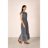 Women's Aurelia Gingham Flutter Sleeve Smocked Dress, Black - Dresses - 4
