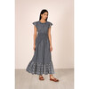 Women's Aurelia Gingham Flutter Sleeve Smocked Dress, Black - Dresses - 5