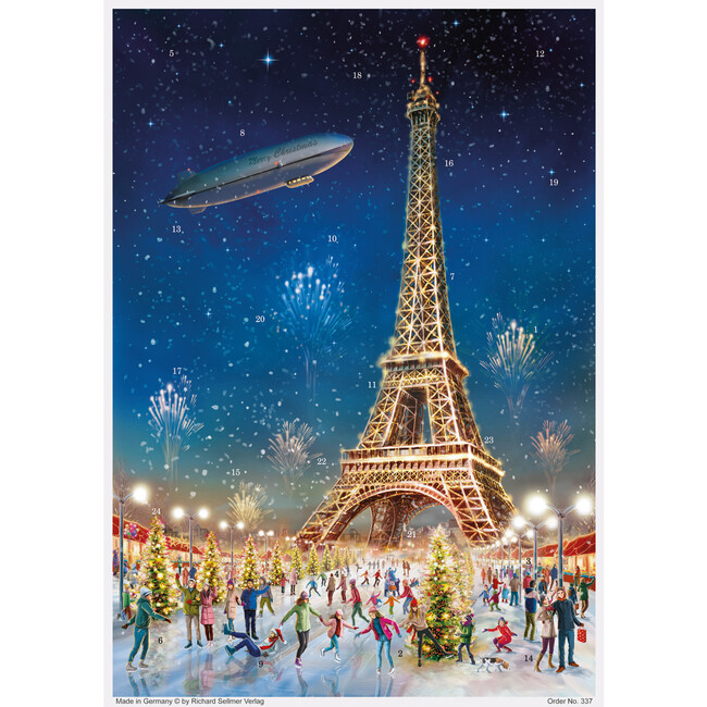 Advent Calendar, Eiffel Tower at Christmas Time