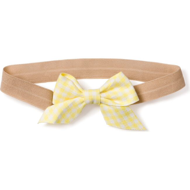 Baby Hair Bow, Yellow Gingham