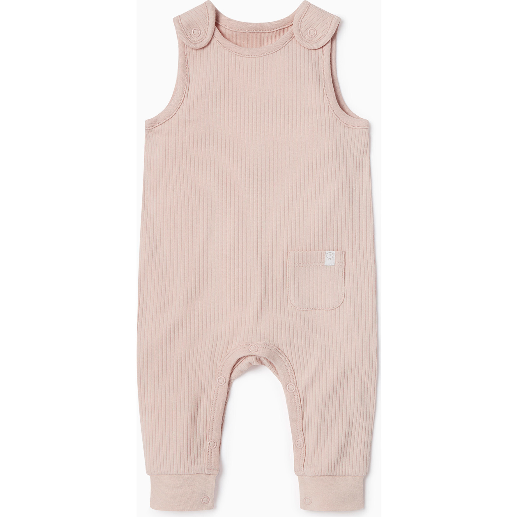 Ribbed Summer Romper, Pink - Rompers - 1