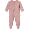 Ribbed Clever Zip Footie, Pink - Footie Pajamas - 1 - thumbnail