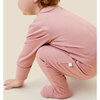 Ribbed Clever Zip Footie, Pink - Footie Pajamas - 2