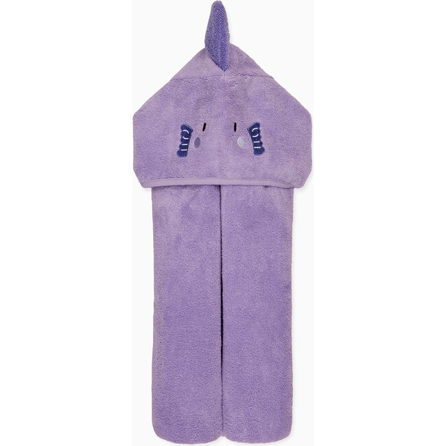 Seahorse Hooded Toddler Bath Towel, Purple