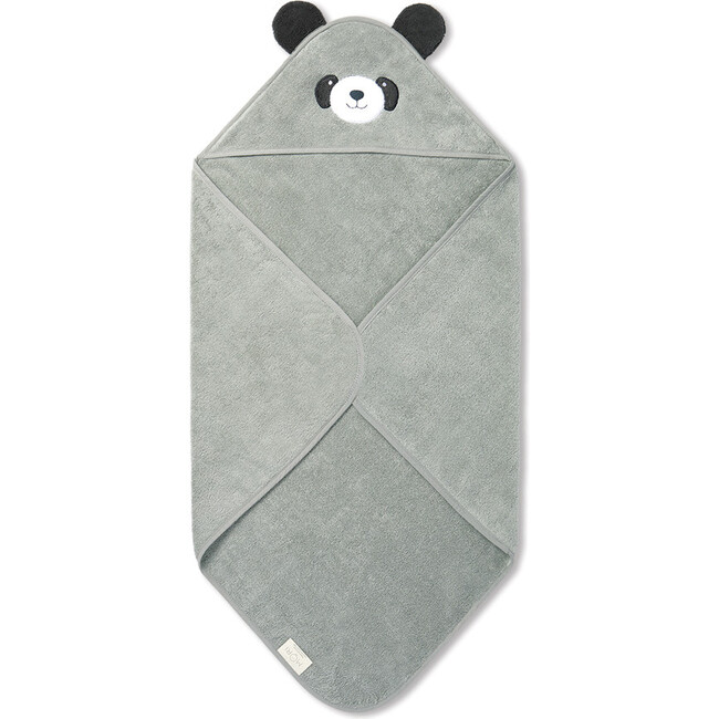 Panda Hooded Baby Bath Towel, Grey