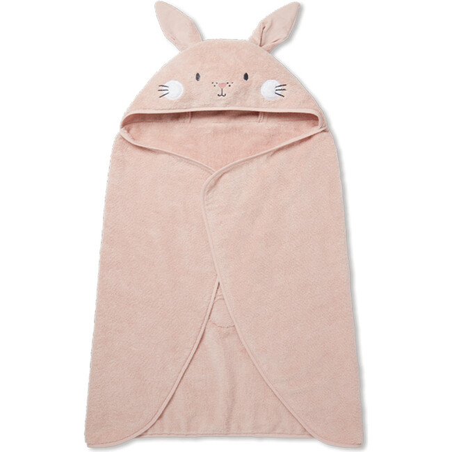 Bunny Hooded Toddler Towel, Pink