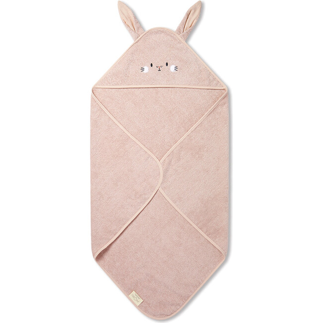 Bunny Hooded Baby Bath Towel, Pink