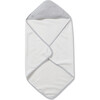 Baby Hooded Bath Towel, White - Bath Towels - 1 - thumbnail