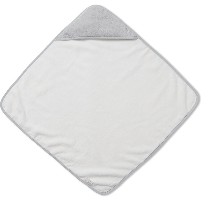 Baby Hooded Bath Towel, White - Bath Towels - 2