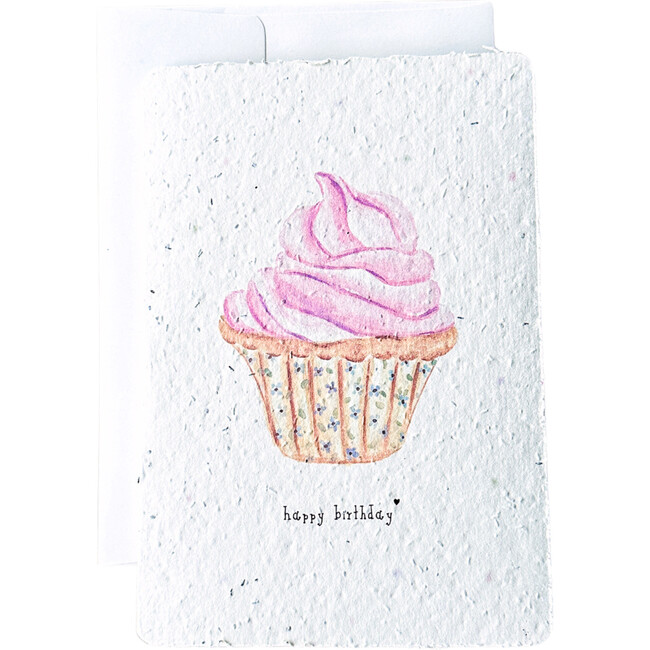 Plantable Happy Birthday Cupcake Birthday Card