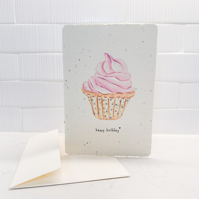 Plantable Happy Birthday Cupcake Birthday Card - Paper Goods - 3