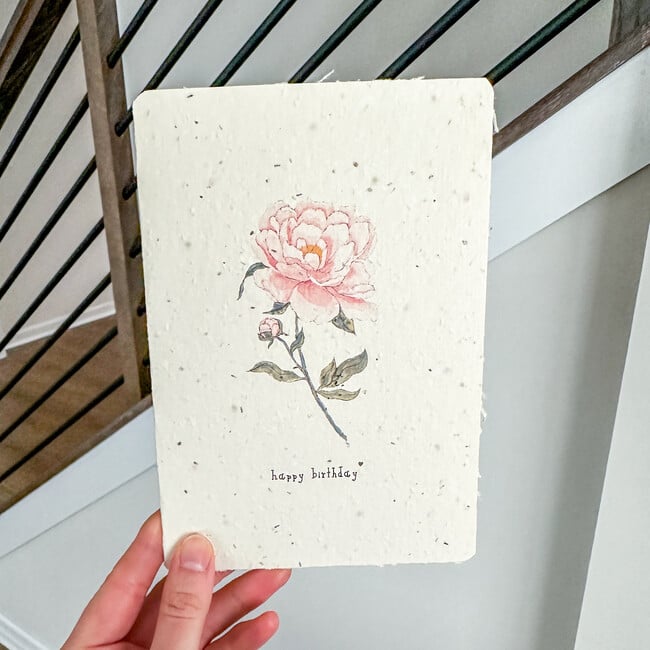 Plantable Peony Birthday Card - Paper Goods - 2