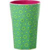 Tall Printed Melamine Cup, Green Marrakesh - Tableware - 1 - thumbnail