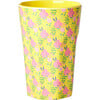 Tall Printed Melamine Cup, Yellow Sunny Days - Tableware - 1 - thumbnail