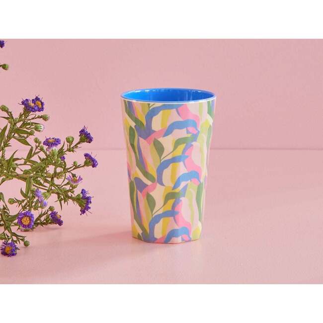 Tall Printed Melamine Cup, Blue Jungle Fever - Tableware - 2