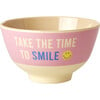 Small Printed Melamine Bowl, Smiley - Tableware - 1 - thumbnail