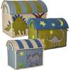 Raffia Themed Storage Baskets Set, New Dinosaur (Set Of 3) - Storage - 1 - thumbnail