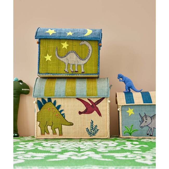 Raffia Themed Storage Baskets Set, New Dinosaur (Set Of 3) - Storage - 2