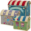 Raffia Themed Storage Baskets Set, Circus (Set Of 3) - Storage - 1 - thumbnail