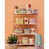 Raffia Heart Applique Small Round Storage Basket, Natural & Red - Storage - 2