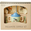 Printed Melamine 4-Piece Baby Dinner Set In Gift Box, Blue Farm - Tableware - 1 - thumbnail