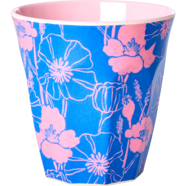 Medium Printed Melamine Cup, Poppies Love