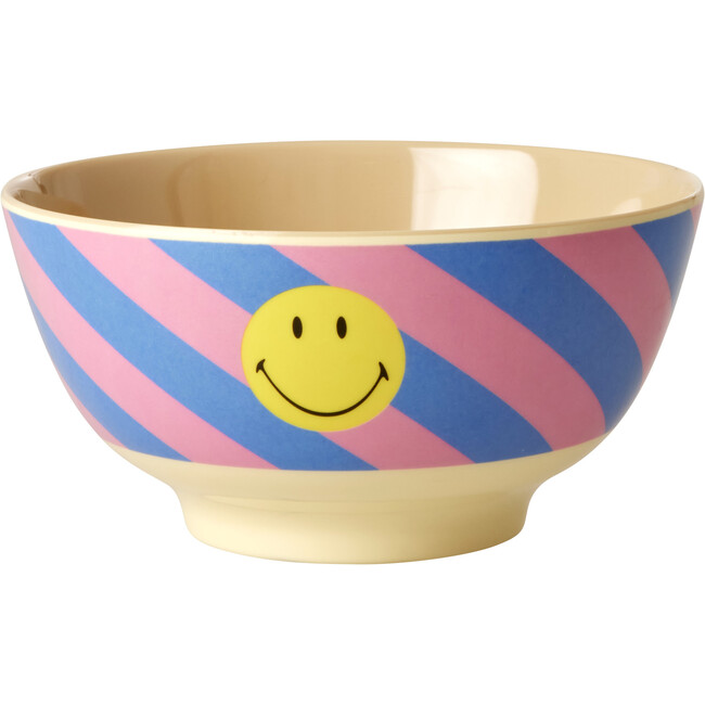 Medium Printed Melamine Bowl, Smiley