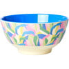 Medium Printed Melamine Bowl, Blue Jungle Fever - Tableware - 1 - thumbnail